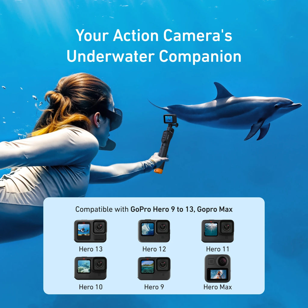 Bastão de selfie subaquático com tripé Bluetooth TELESIN para GoPro